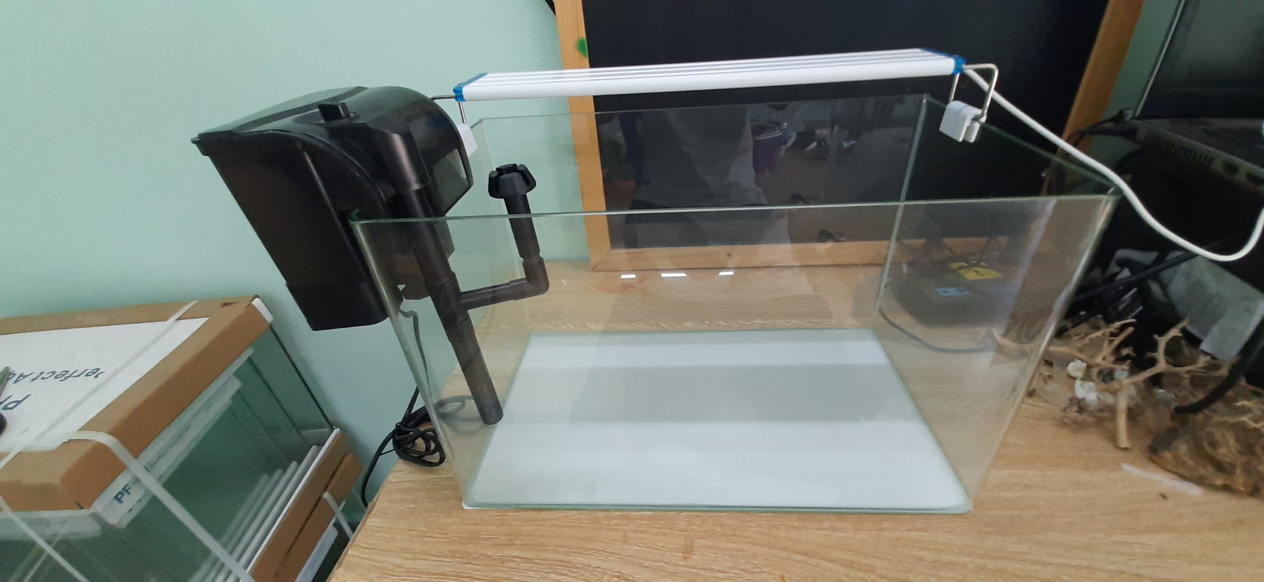 Bể cá đúc 35x20x23 cm, hồ cá mini thủy sinh để bàn