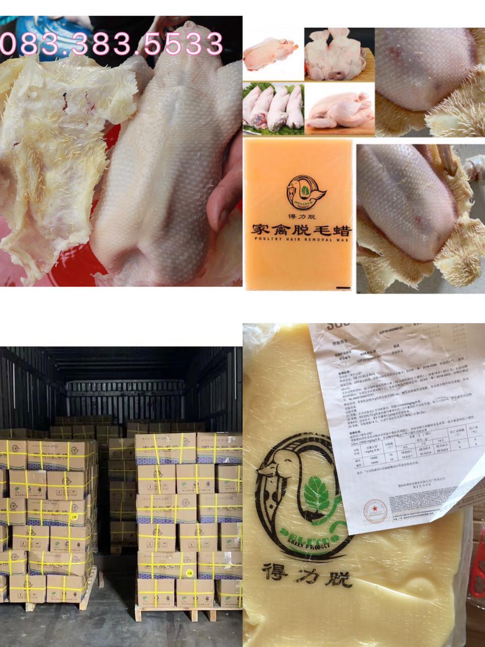 sáp vặt lông vịt 5kg tặng bột tẩy lông
