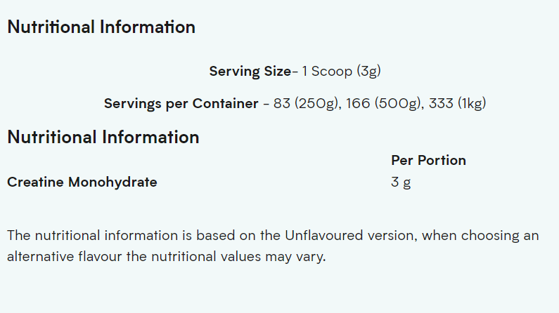 MYPROTEIN CREATINE MONOHYDRATE 1000gram