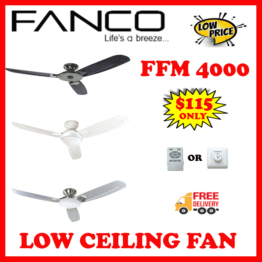 Fanco FANCO FFM 4000 Low Ceiling Fan Remote Control OR Rugulator Express Free Home Delivery