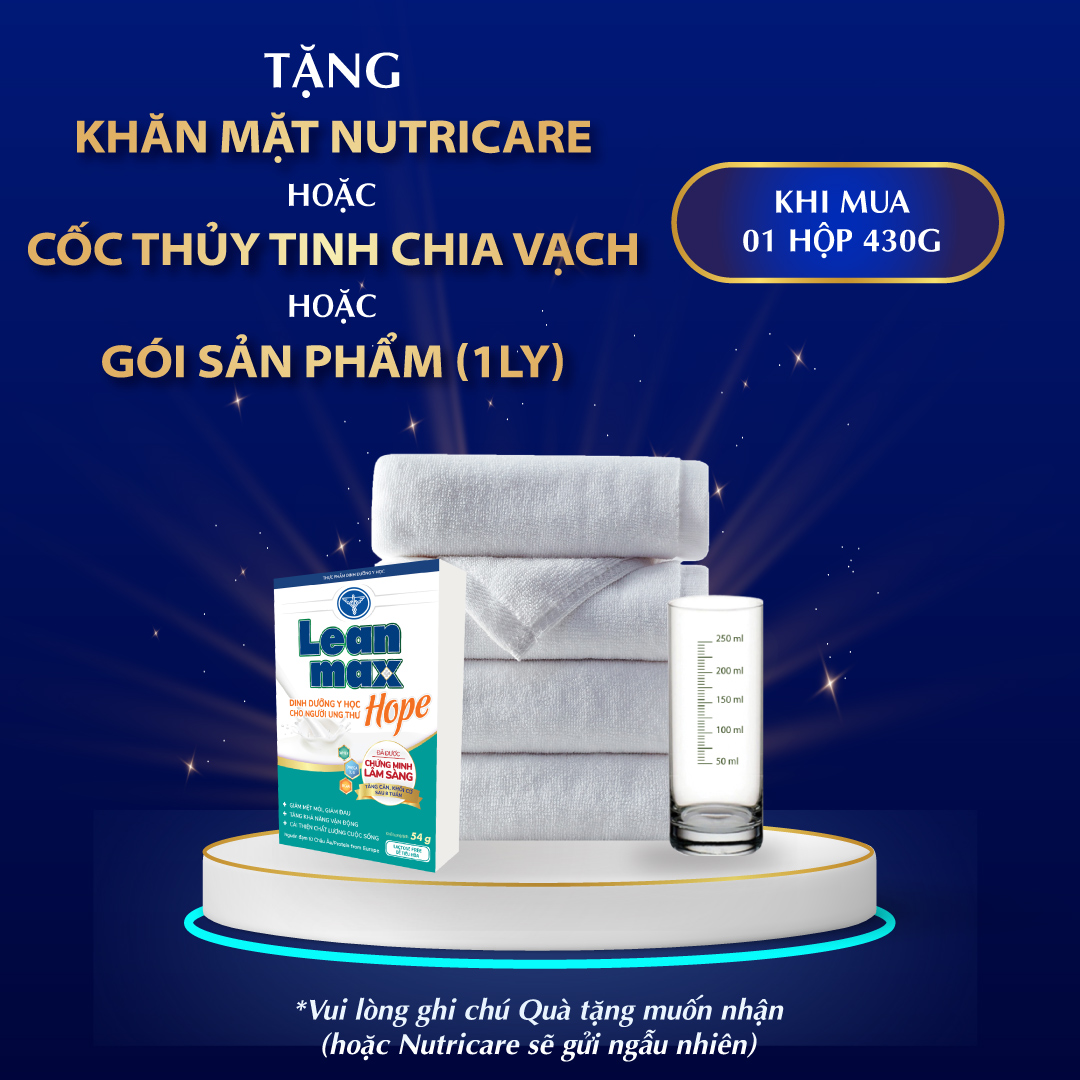 Hộp Leanmax Hope 430g (10 gói x 43g ) - Cho người bệnh ung thư