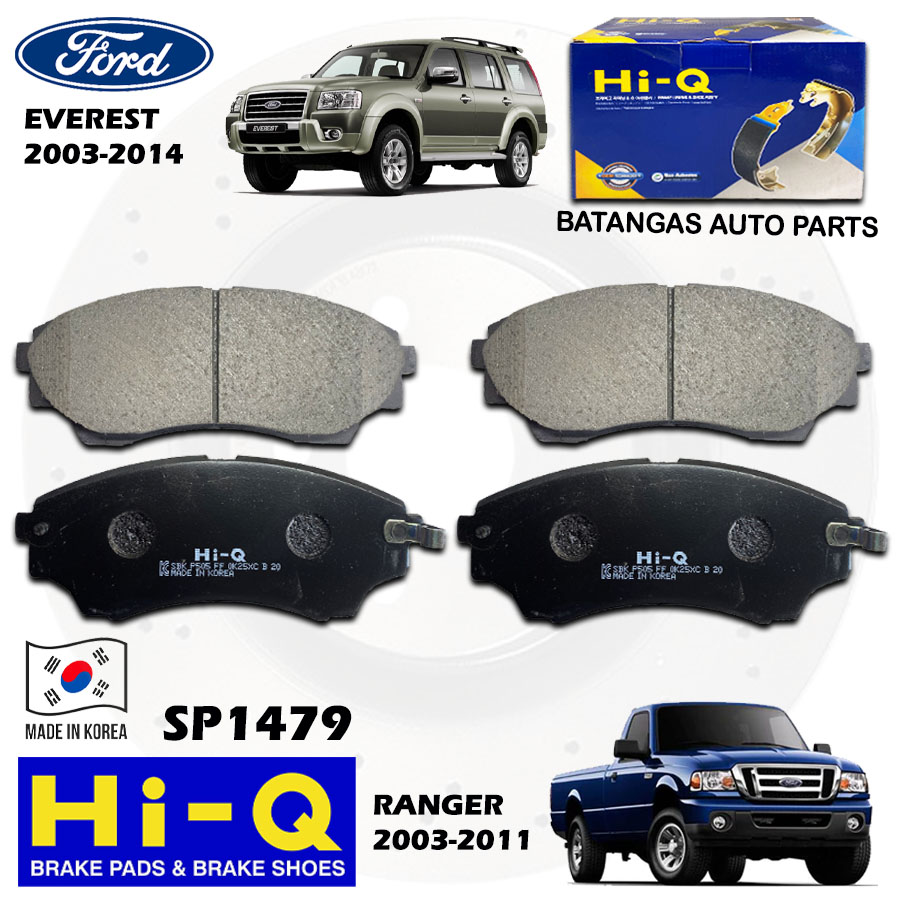HIQ FRONT BRAKE PAD FORD EVEREST 20032014 / RANGER 4x2 4x4 20032011