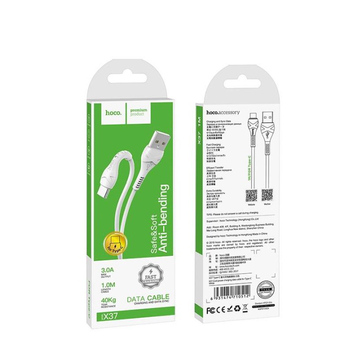 Cáp Hoco X37 Cổng Type C Dài 1m