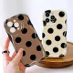 UCUC for Realme GT 6 6T 5G Back Cover Black Dots Cream Texture Wavy Edge Soft Silicone Phone Case. 