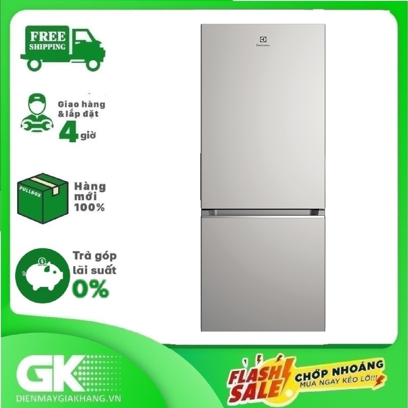 Tủ lạnh Electrolux inverter 308 lít EBB3402K-A