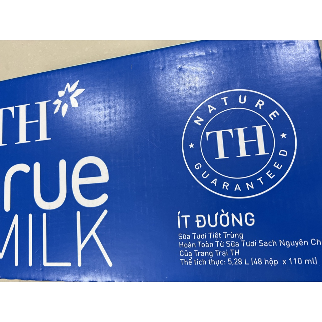 Thùng Sữa Tươi Th True Milk Ít Đường 110Ml X 48 Hộp