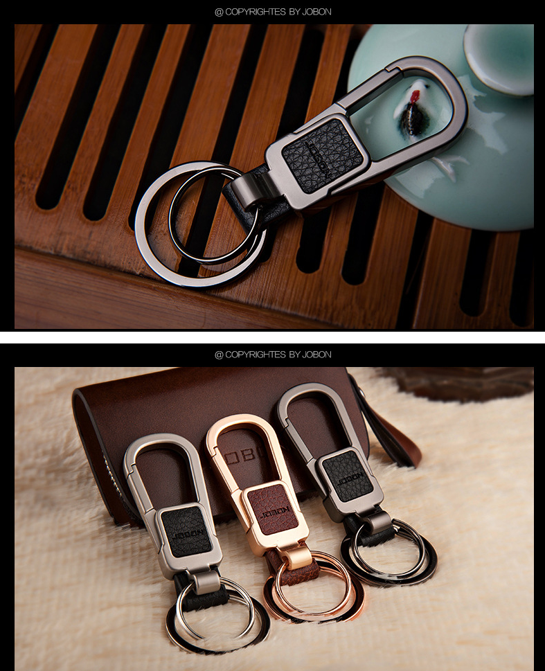 Móc Khóa Da Cao Cấp Jobon Car Keychain