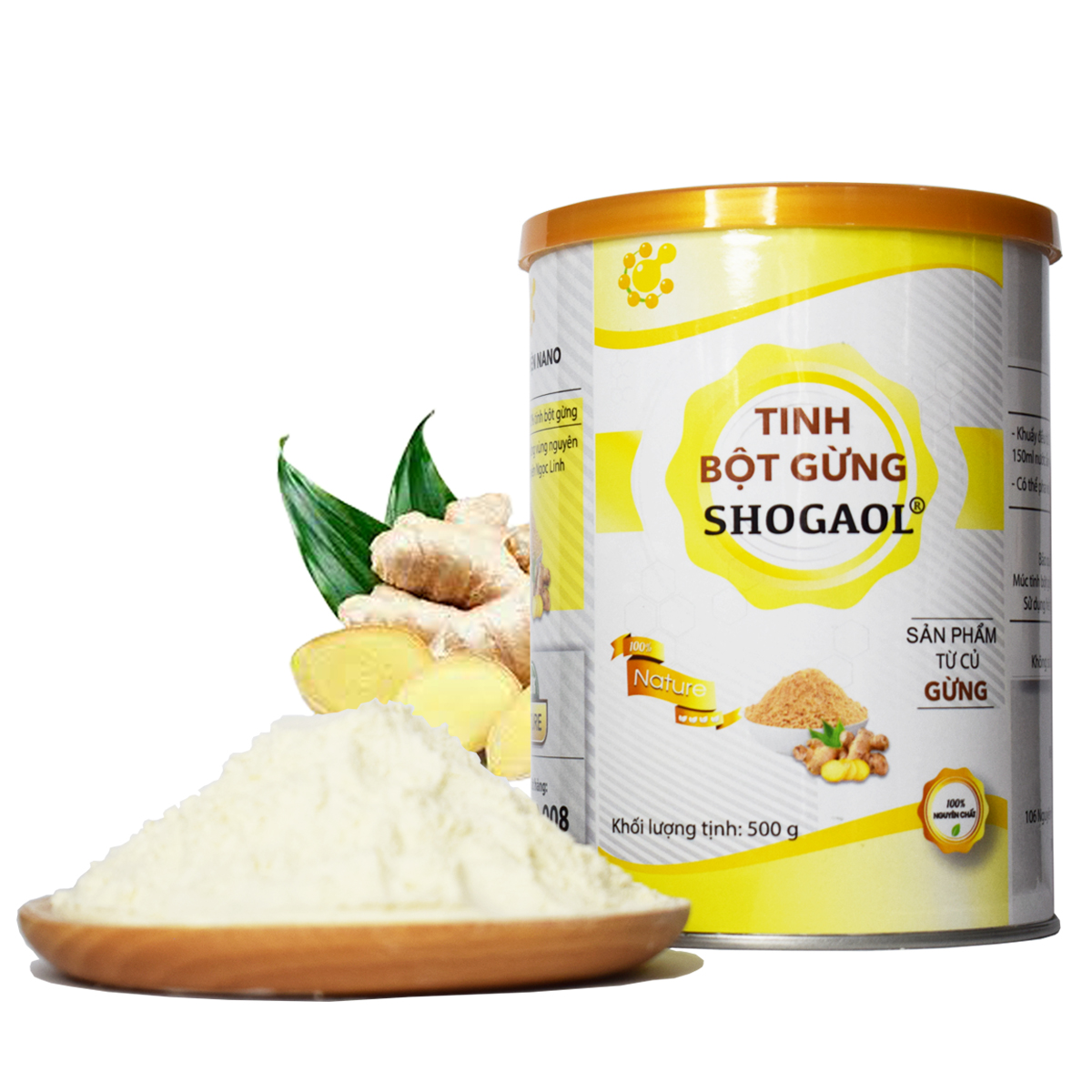 Combo 2 lon tinh bột gừng Shogaol (1kg)