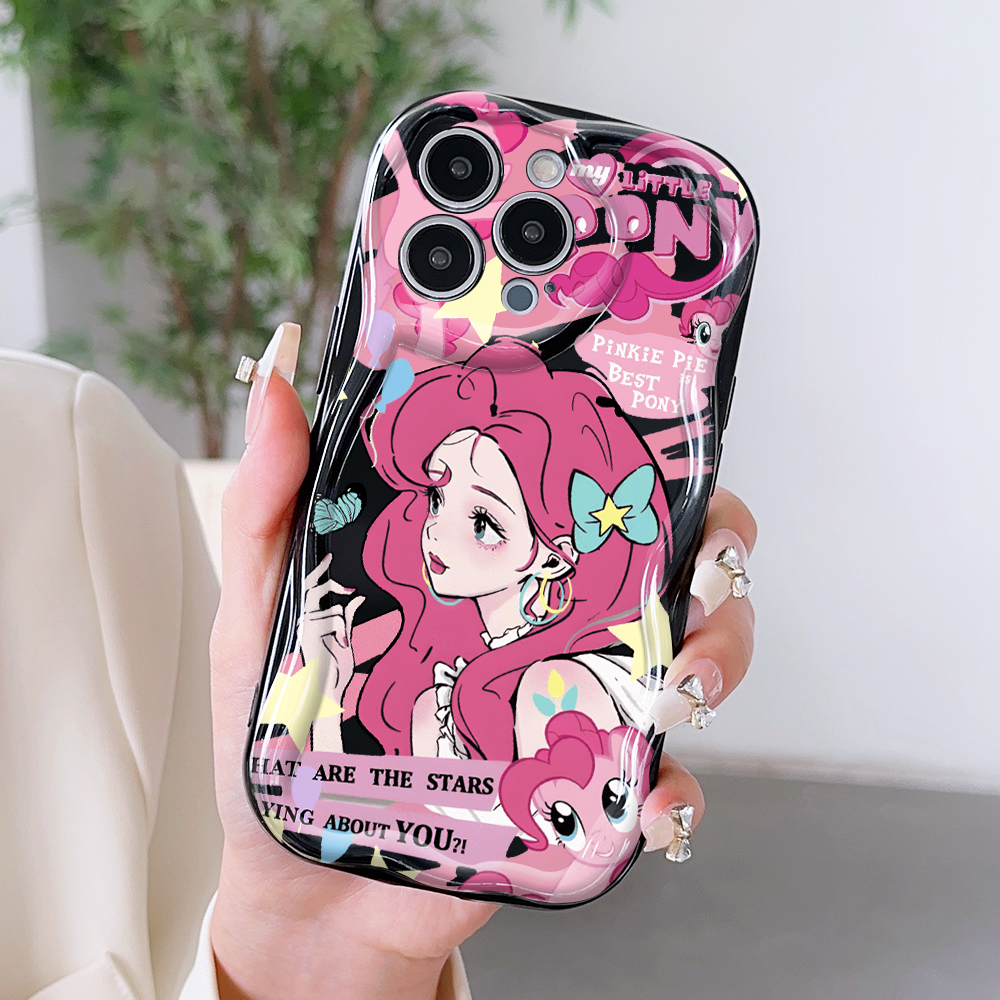 Jizetin for Redmi Note 10 Pro Note 10 Pro Max Back Cover Sweet Pretty Girl Cream Wavy Edge Soft Silicone Phone Case. 