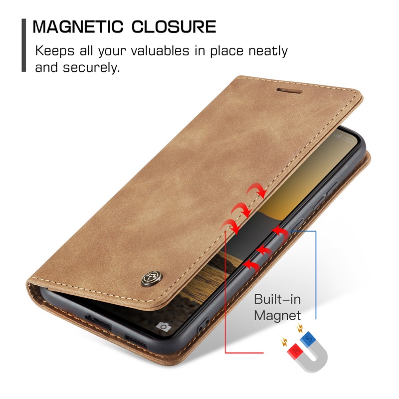 Flip Leather Phone Case For Xiaomi Redmi Note 13 Pro Note13 Note13Pro Note13 4G 5G 2024 Casing Matte PU Card Slot wallet Bracket Shockproof Protection Cases Cover