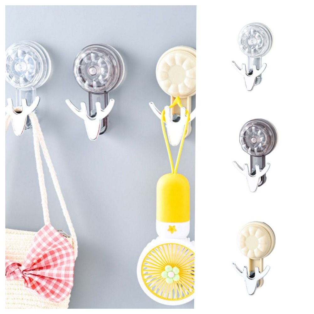 No-Punching Vacuum Suction CupWall Hook Light luxury Self-adhesive Key Bag Hanger Creative Traceless Bathroom Rack Home.