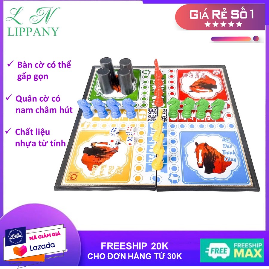 Bộ cờ cá ngựa có nam châm kích thước 28x28 cm