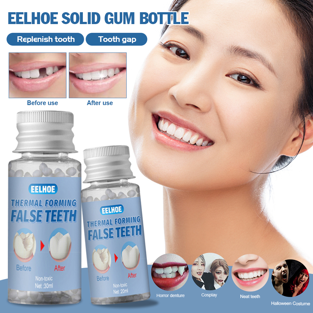 MOMO STORE Eelhoe Denture Adhesive Glue Repair Dental Decorative Denture Replace Missing Denture Tooth Replacement Material Tooth Repair Kit Denture Solid Tooth Gel Temporary Tooth Filling Material