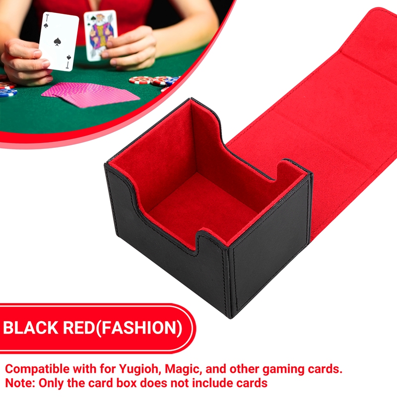 Card Box Side-Loading Card Box Deck Case for Mtg Yugioh Card Binder Holder 100+