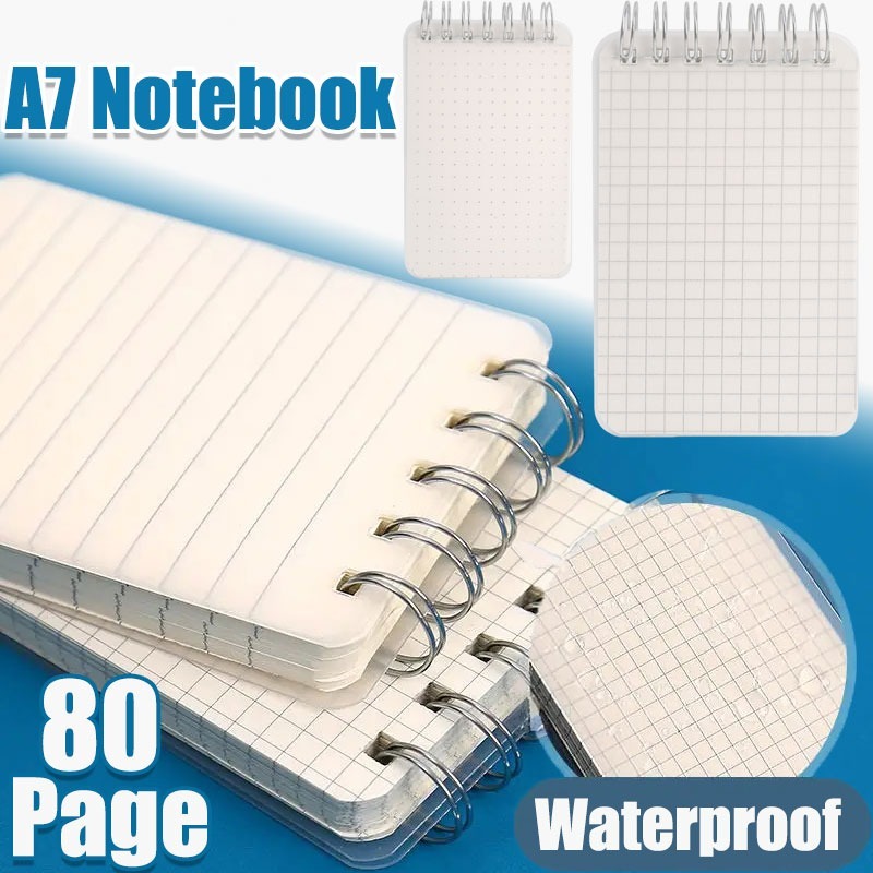 80 trang Túi mini A7 Nhật ký di động trống lưới sổ tay lò xo pageable từ viết cuốn sách văn phòng nhà cửa Phụ kiện trường học