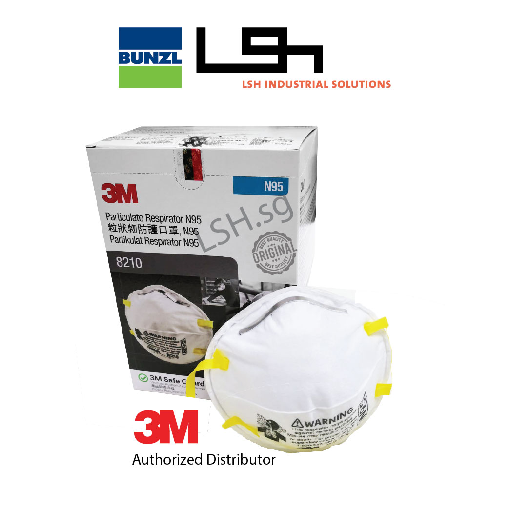 3M Particulate Respirator 8210 N95 Mask - 20pcs/box , Expiry Date : Jun ...