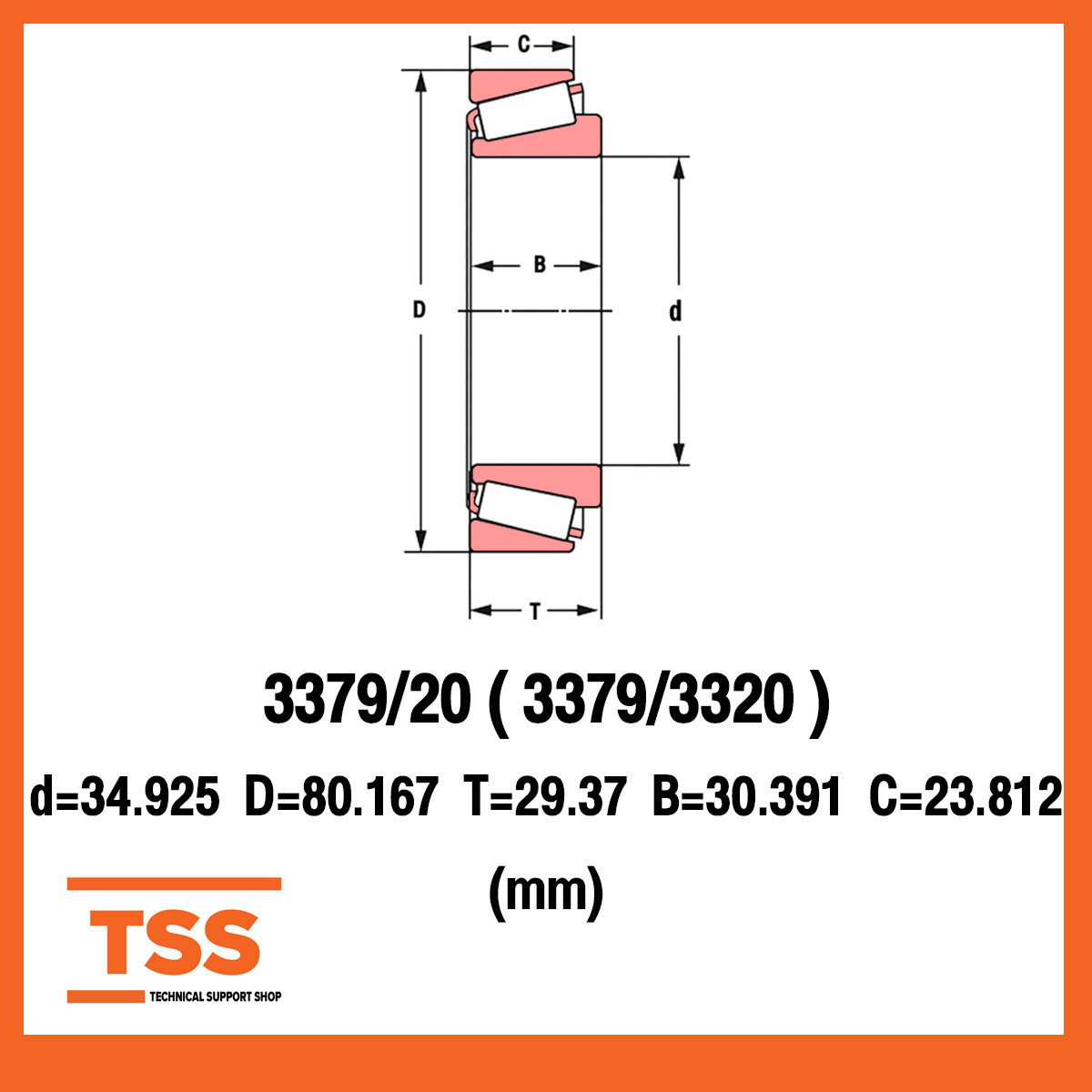 3379/20 ตลับลูกปืนเม็ดเรียว 3379/3320 ( TAPERED ROLLER BEARINGS 3379 / ...
