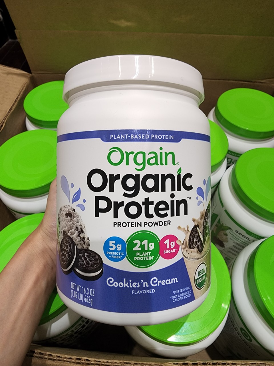 [MẪU MỚI, MÙI MỚI THEO MÙA] BỘT ĐẠM THỰC VẬT HỮU CƠ ORGAIN ORGANIC PROTEIN 462GR