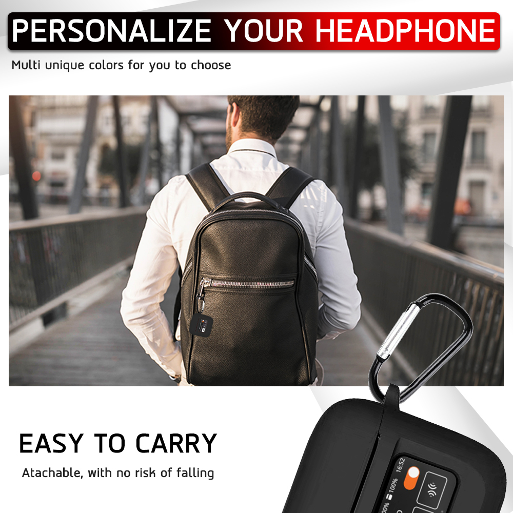 [SS headset] 9Gadget - JBL Tour Pro 2 Protective Case With Loop, Shockproof Case, Silicone, Headphone Case, Bluetooth Headphones, Headphones - Earphone Case Soft Silicone Anti-Slip