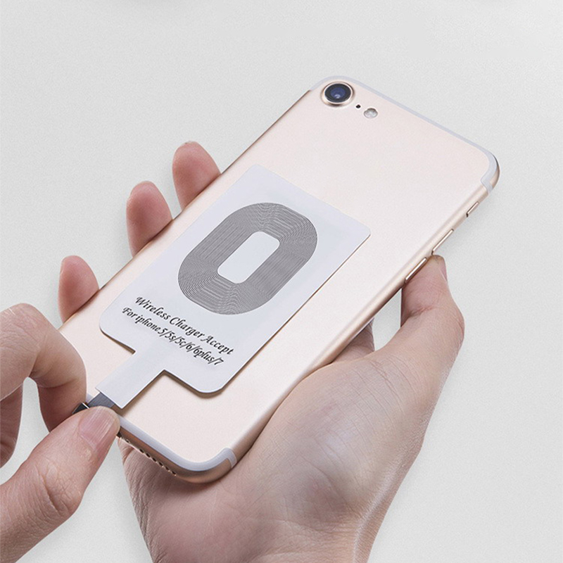 Aiqinhaimaoyi 1 cái máy thu sạc không dây phổ thông Qi tiêu chuẩn Micro USB Loại-C thích hợp cho Android Huawei sạc iPhone vá