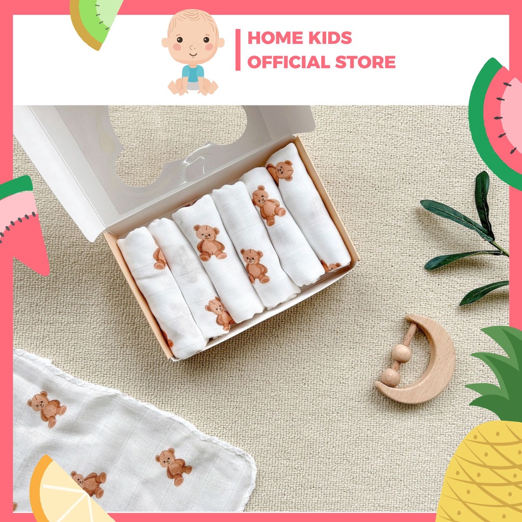 Set 5 Khăn Sữa Sợi Tre Bunny Việt Nam