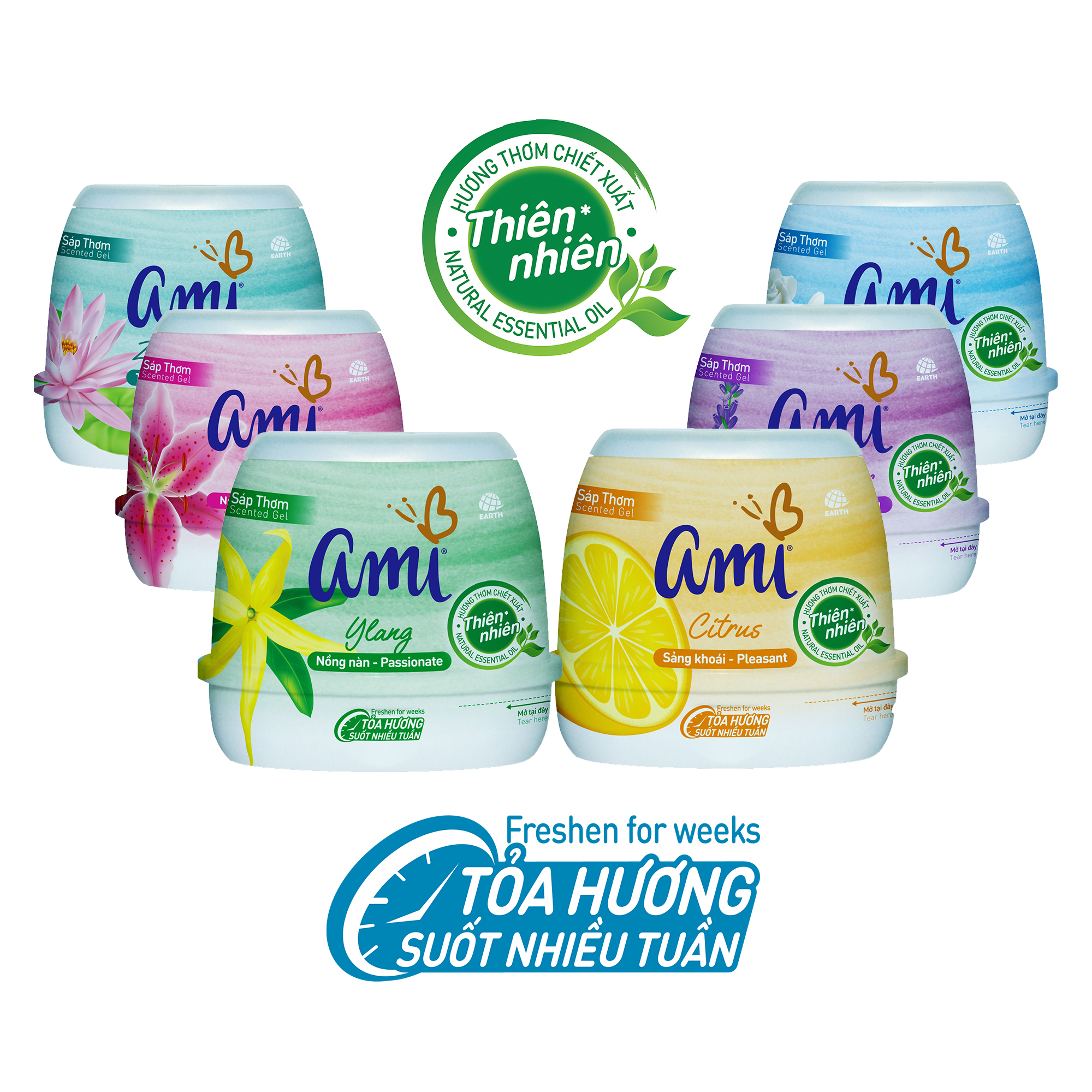 Sáp thơm Ami hương hoa 200g