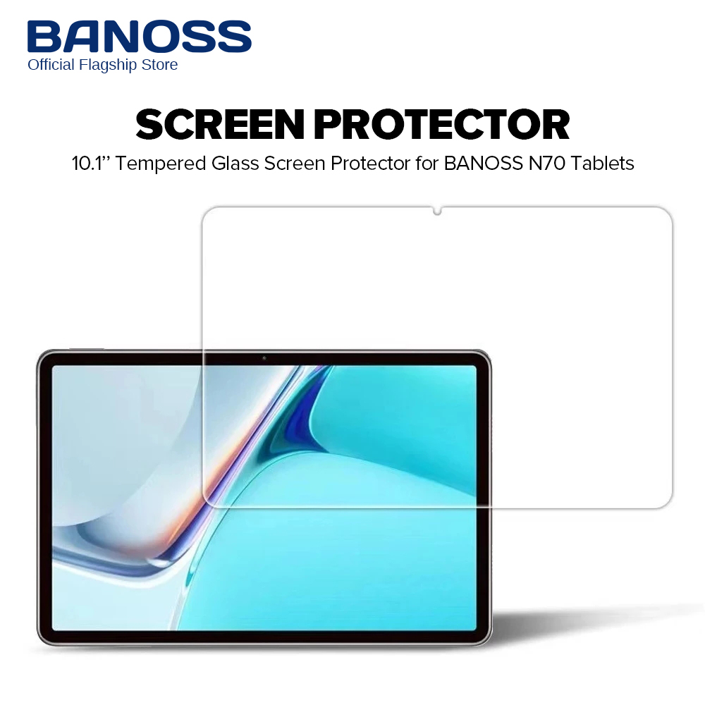 BANOSS 10.1 Inches Tempered Glass Screen Protector for BANOSS Tablet