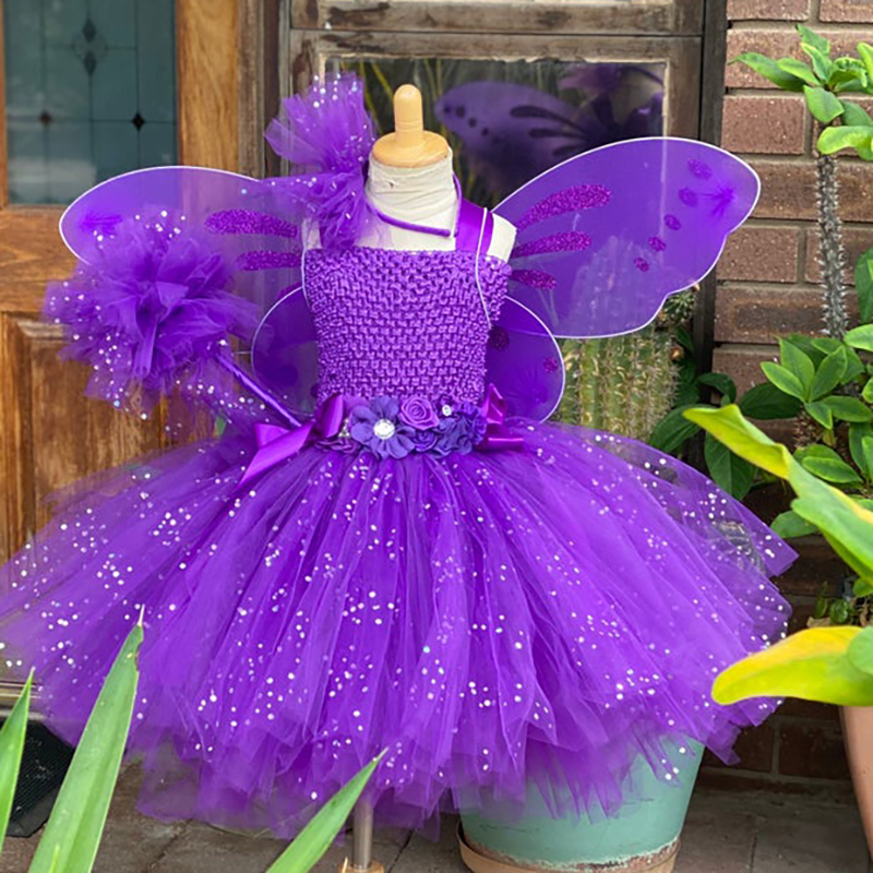 Purple Tutu Dress For Girl Girls Purple Glitter Tutu Dress Kids