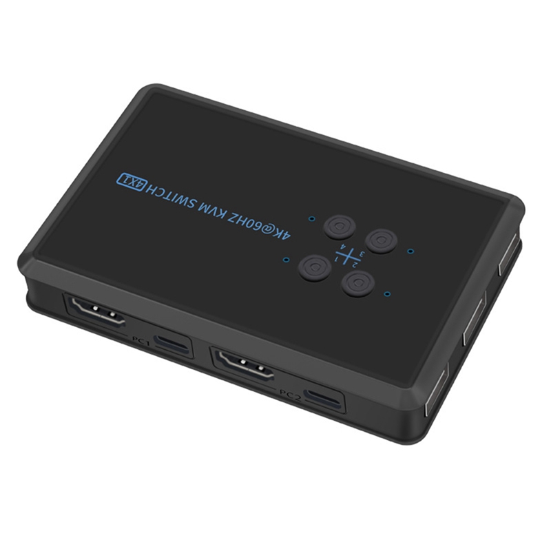 Host parts 4 port -compatible kvm switch 4k usb kvm switcher 4 in 1 out hot share usb for mouse keyboard for win7 win10
