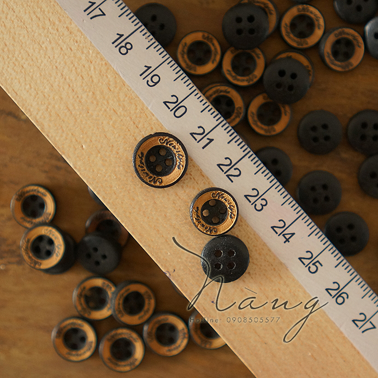 Set 50 Nút Gỗ Tự Nhiên Có Họa Tiết (11,5mm)