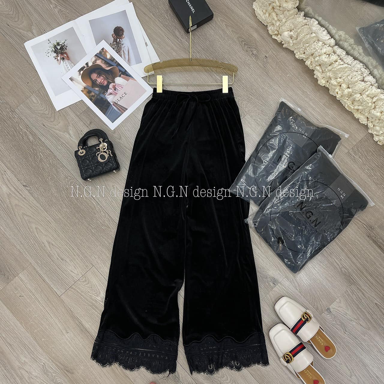 Chiếc quần nhung ren siêu siêu hot e cập bến rồi đây ah