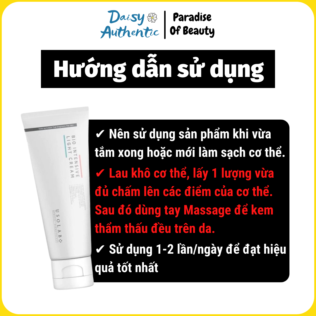 Kem Dưỡng Trắng Da Body USOLAB LIGHT INTENSIVE CREAM 250ML