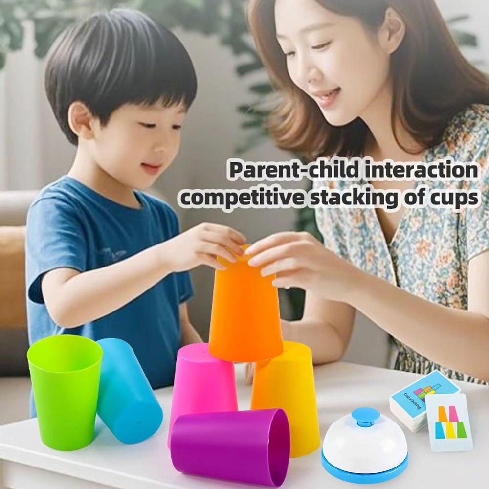 Activity Cards Color Learning Stacking Cup Game Intellectual ...