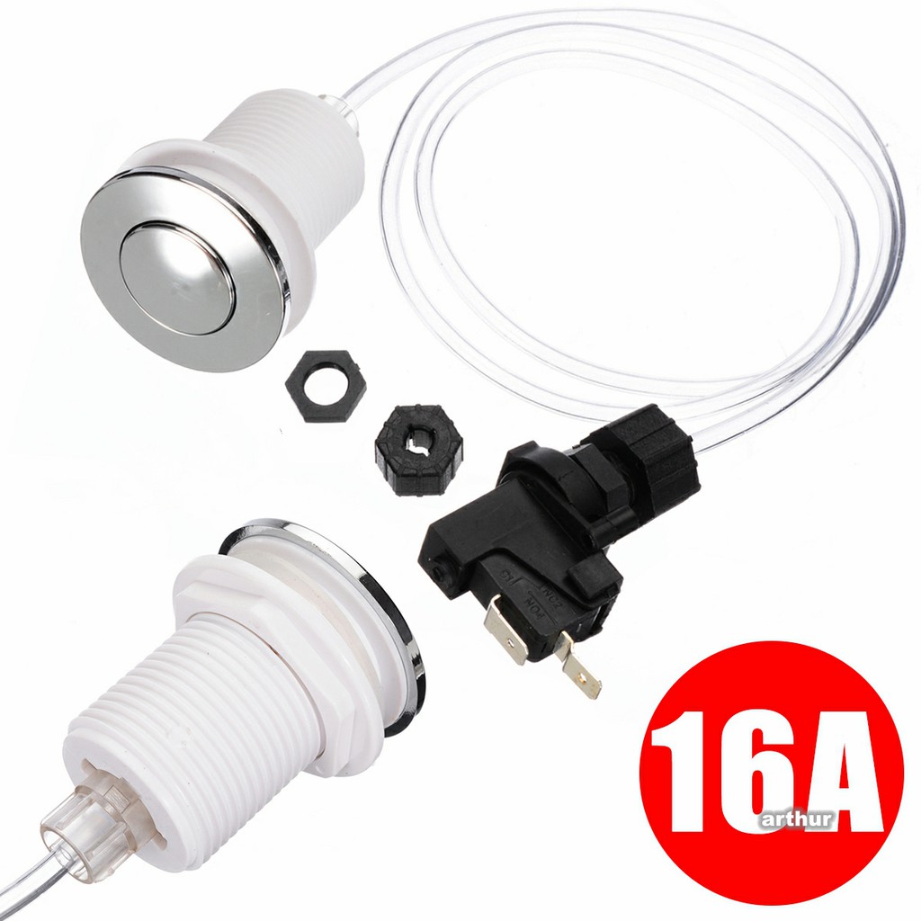 【Exclusive】 16A On Off Push Air Button Switch Whirlpool Jet Tool Set Bath Spa Tubing Kit. 