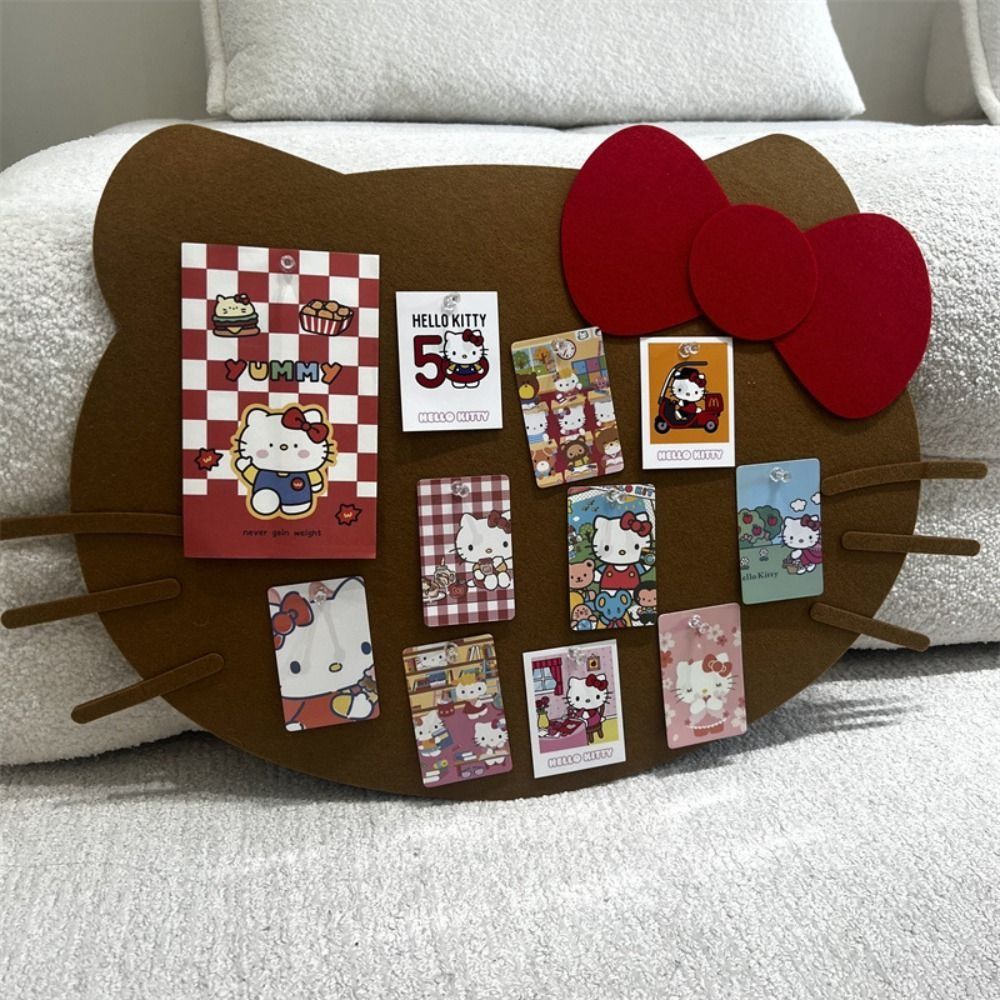 New 60x40cm Kitty Felt Board Pictures DIY Display Felt Photo Board Notices Postcard Felt Message Boards Background Walls. 