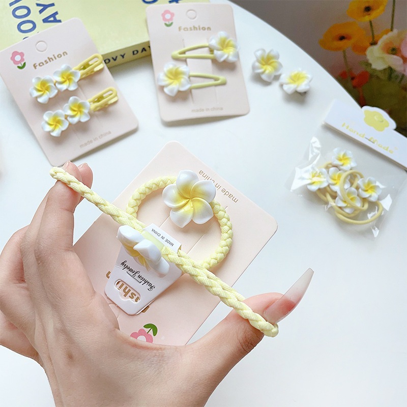 Kẹp tóc, cột tóc hoa sứ dễ thương - Kẹp tóc phong cách Hàn Quốc - Selenshop