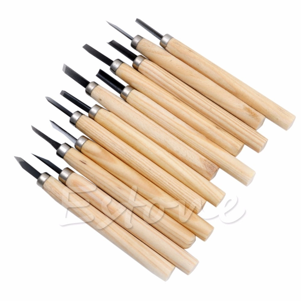 【StyleVoyager】12pcs Professional Wood Carving Chisel Couteau Tool Set Gouges du Bois Dropshipping. 