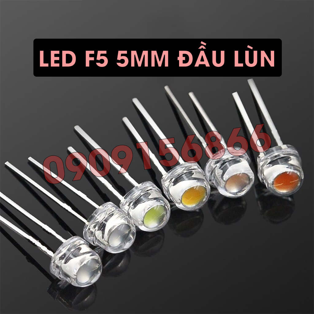 Đèn led phi 5 f5 5mm lùn (combo 10 led)