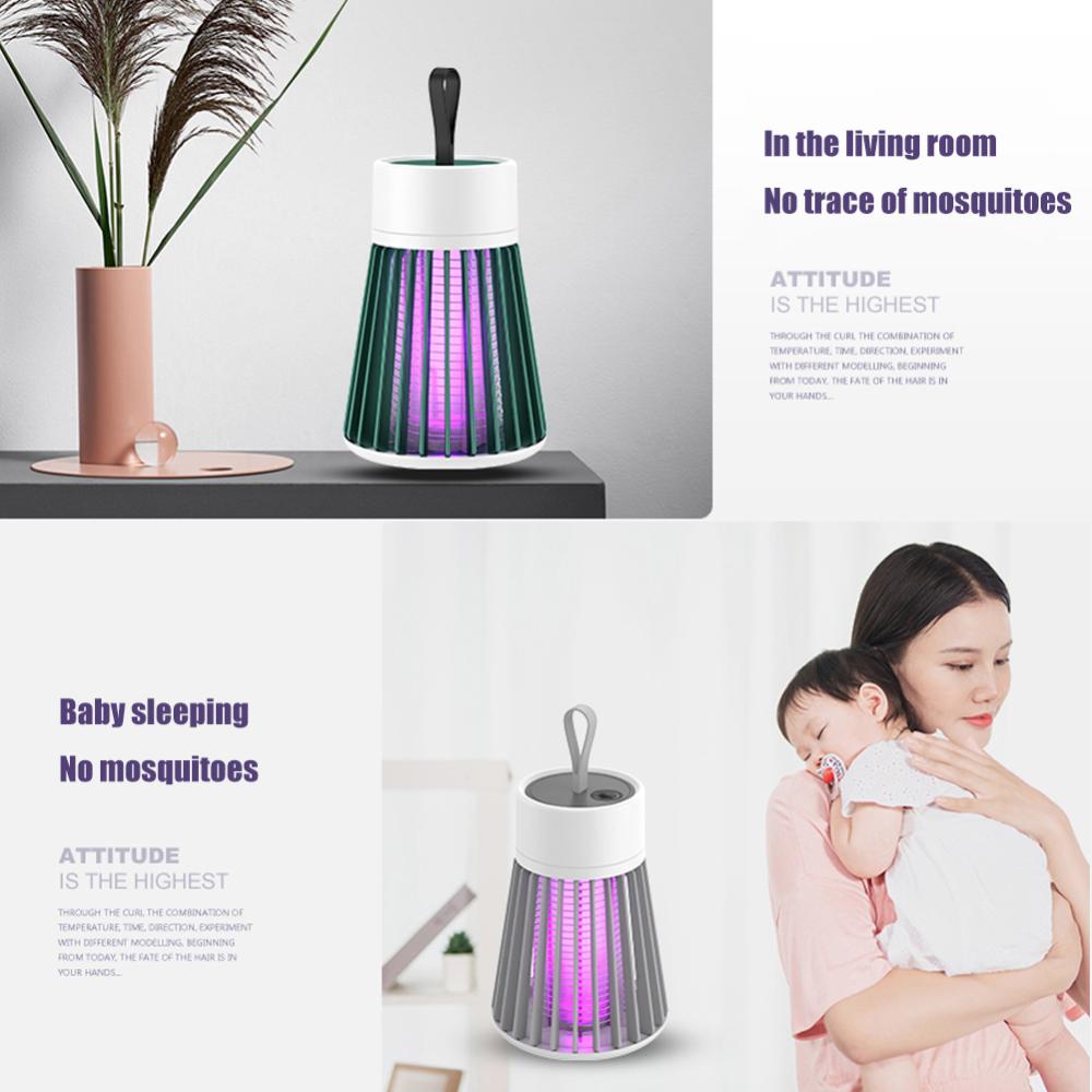 Electric Mosquito Killer Lamp Portable LED Light Fly Bug Insect Trap Zapper