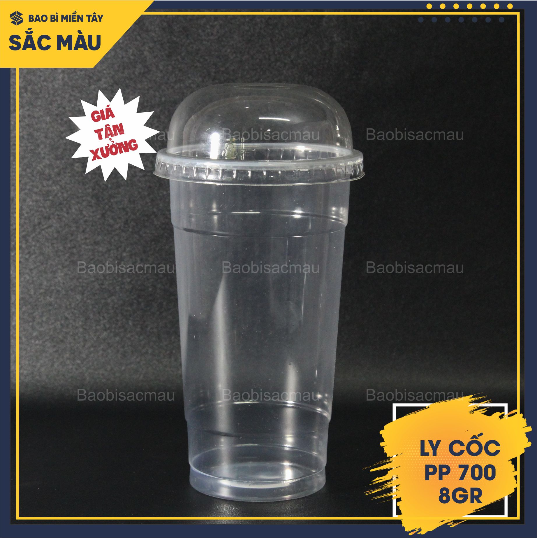 Sỉ 50 cốc nhựa/ ly nhựa pp 700ml kèm nắp