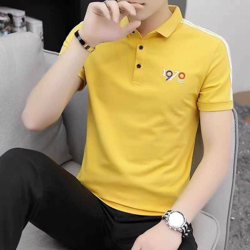 Áo thun nam đen cổ trụ tay ngắn thêu chữ đẹp nhiều mẫu mới nhất 2020 hàng chuẩn shop giá tốt KAYSTORE