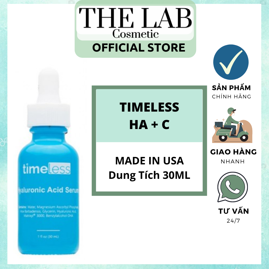 Tinh Chất Cấp Nước, Làm Sáng Da Timeless Hyaluronic Acid+C (30ml)