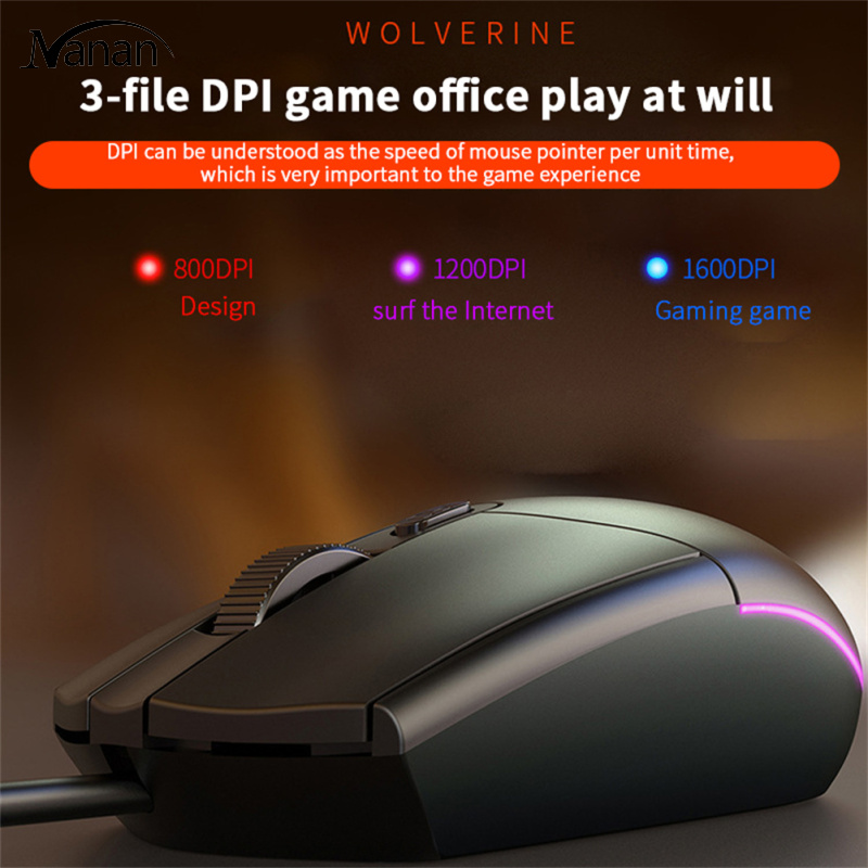 G3se Professional Wired Mouse Luminous Ultra Slim Usb Desktop Computer Notebook Office Home Business General Gaming Mouse