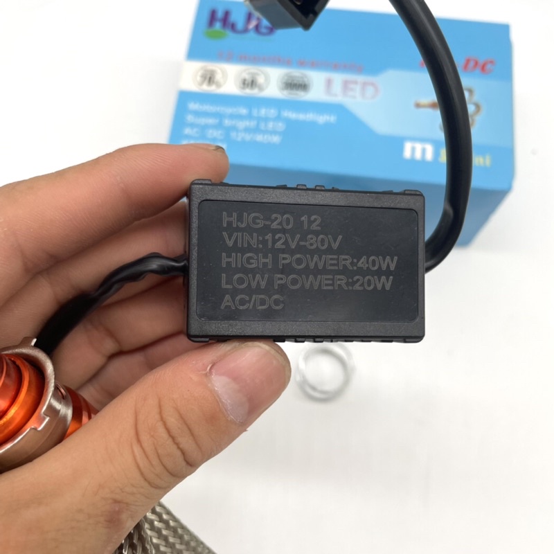 ĐÈN PHA LED HJG 3 TIM LED chân H4, M5 (GIÁ 1 BÓNG)
