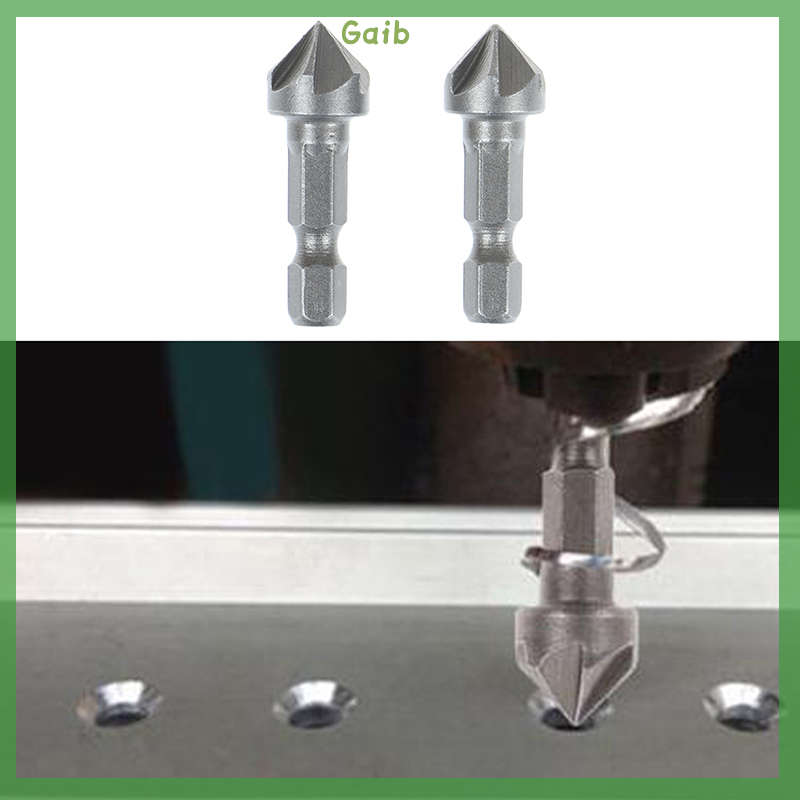 Gaib 6 Flute Countersink Drill Bit Chamfer Cutting Woodworking Tool hexagon handle