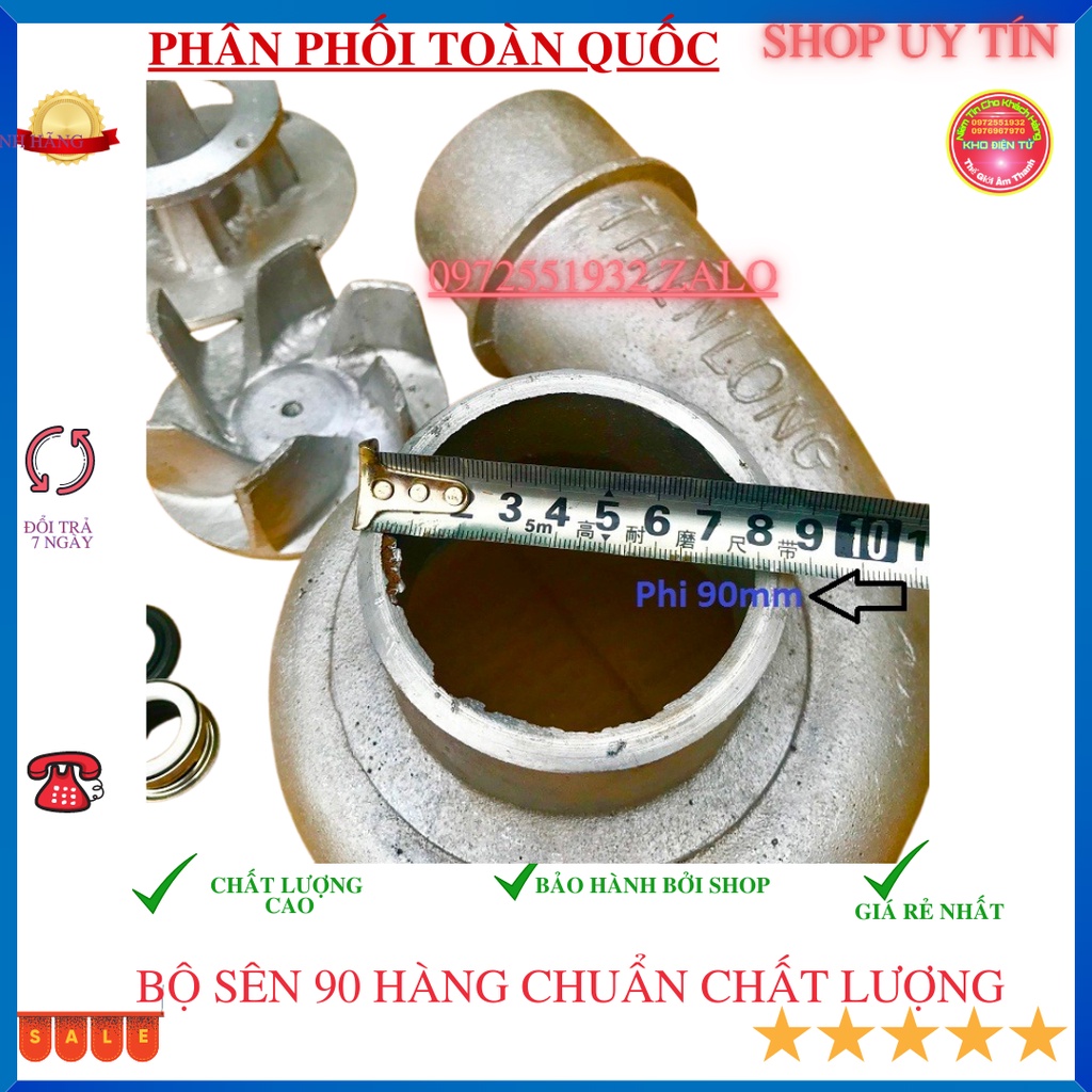 Đầu bơm ống 90mm dùng chế máy nổ động cơ điện