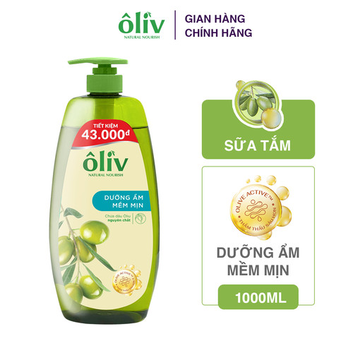 Sữa Tắm Ôliv Mềm Mịn và Sáng Da 1Lít
