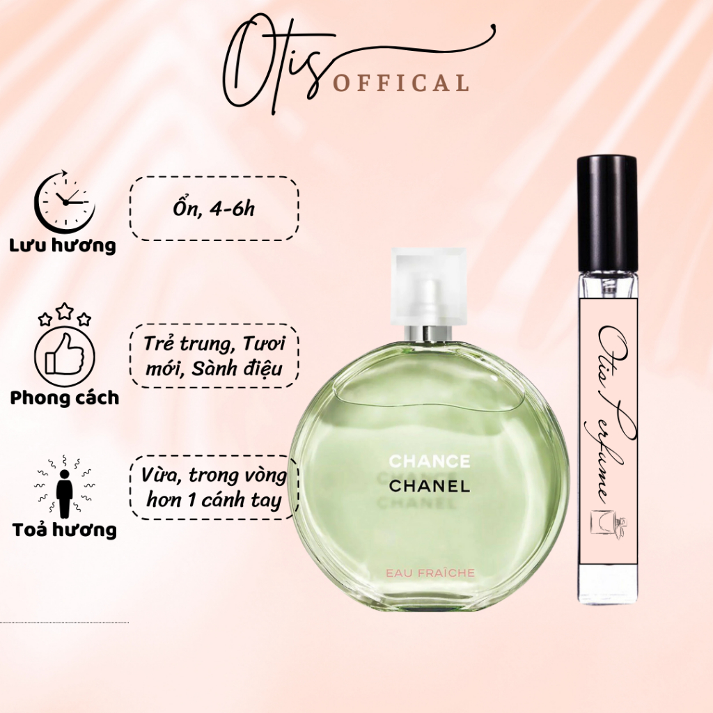 Nước Hoa Chiết 10ml Nữ Chanel Chance Eau Fraiche Eau de Toilette