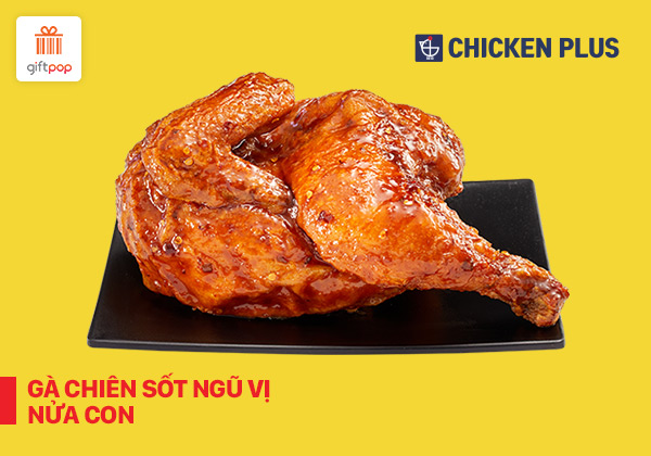Chicken Plus - Evoucher Gà chiên sốt ngũ vị nửa con