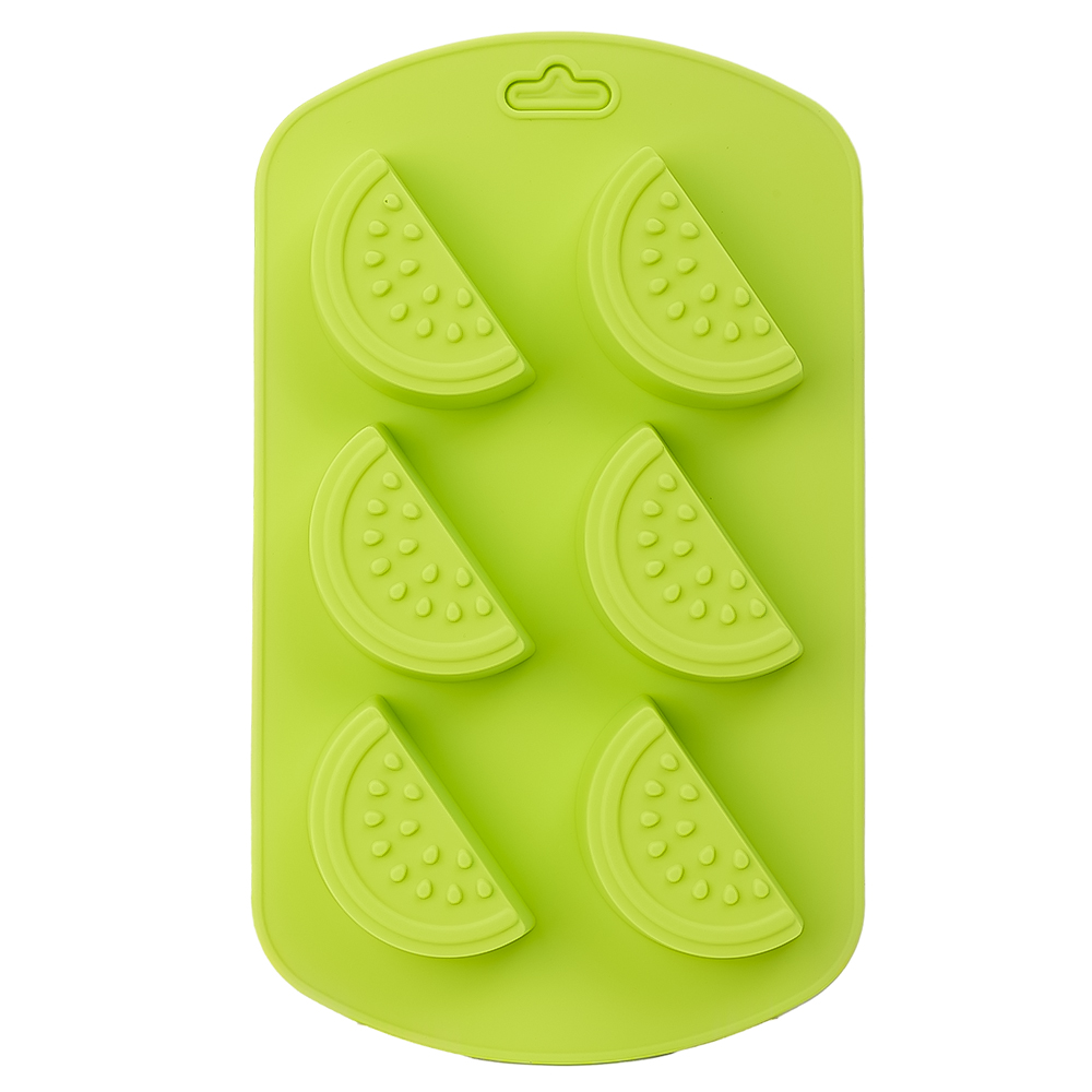 Fruit Shape 6 Grid Ice Cube Mold Silicone Candy Chocolate Jelly Dessert Mold Kitchen Ice Making Baking Accessories